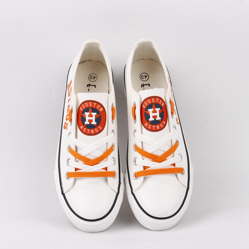 Women and Youth MLB Houston Astros Repeat Print Low Top Sneakers 002